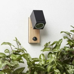 Applique murale Brilliant Galeni Bois clair, 1 lumière, Détecteur de mouvement