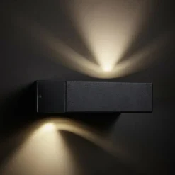 Applique murale Brilliant Abbot LED Anthracite, 2 lumières