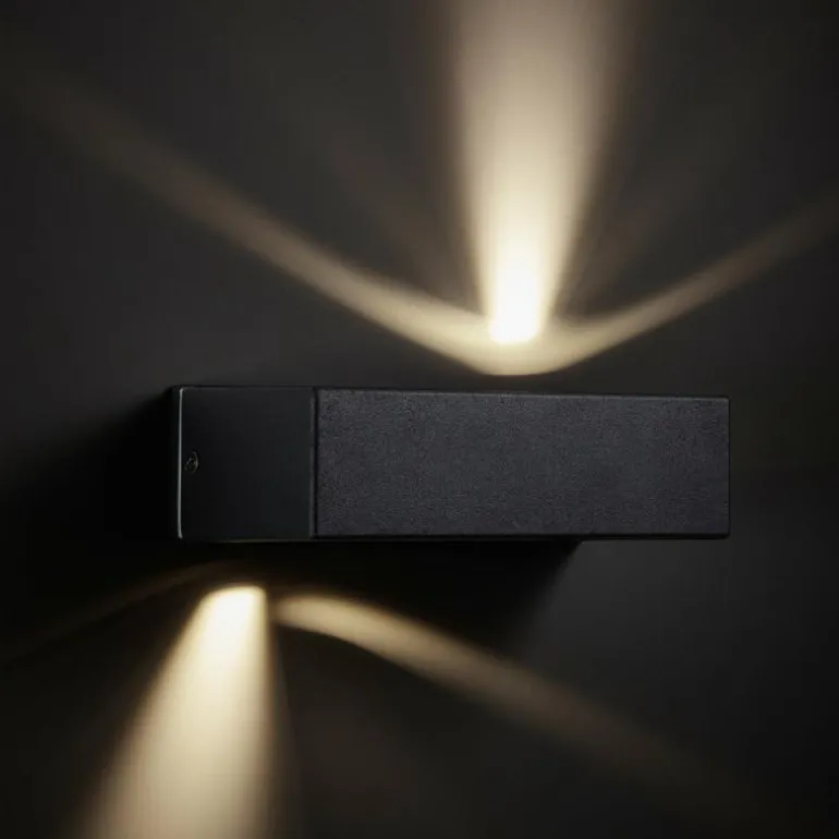 Applique murale Brilliant Abbot LED Anthracite, 2 lumières