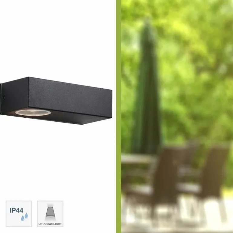 Applique murale Brilliant Abbot LED Anthracite, 2 lumières