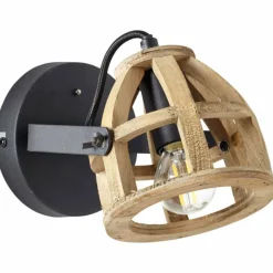 Applique murale Brilliant Matrix Wood Brun, Noir, 1 lumière