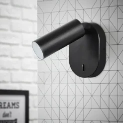 Applique murale Brilliant Soeren LED Noir, 1 lumière