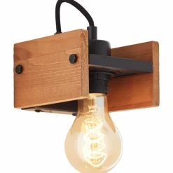 Applique murale Brilliant Calandra Bois clair, Noir, 1 lumière