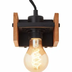 Applique murale Brilliant Calandra Bois clair, Noir, 1 lumière