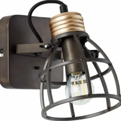 Applique murale Brilliant-Leuchten Reece Noir, 1 lumière