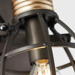 Applique murale Brilliant-Leuchten Reece Noir, 1 lumière