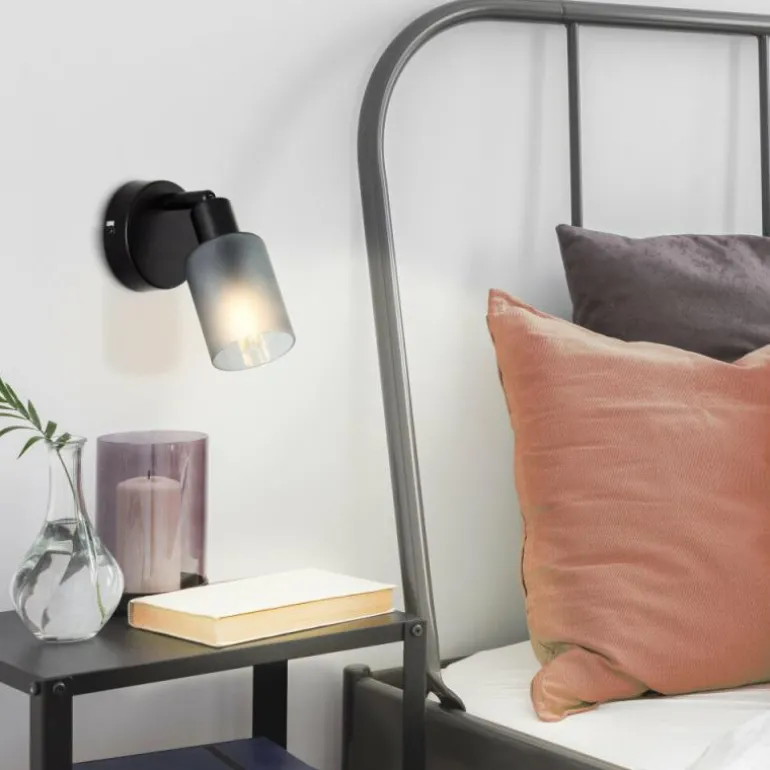 Applique murale Brilliant Loralie Noir, 1 lumière