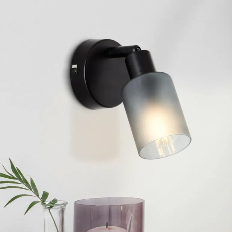 Applique murale Brilliant Loralie Noir, 1 lumière