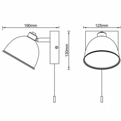 Applique murale Brilliant Celia Écru, 1 lumière