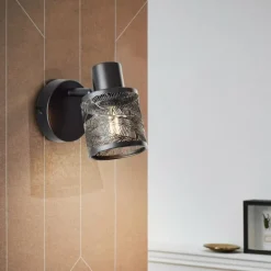 Applique murale Brilliant Bano Noir, 1 lumière