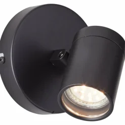 Applique murale Brilliant Alessia Noir, 1 lumière