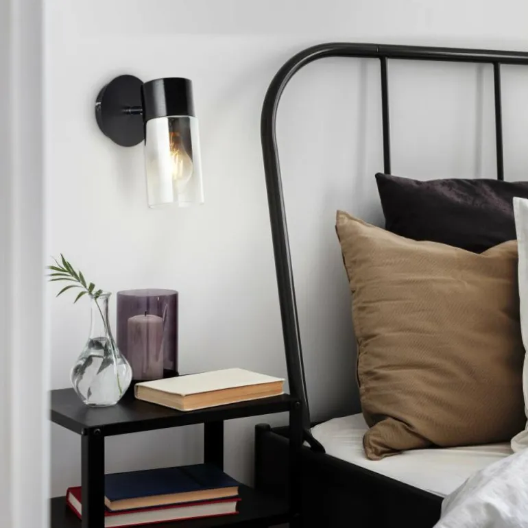 Applique murale Brilliant Alia Noir, 1 lumière