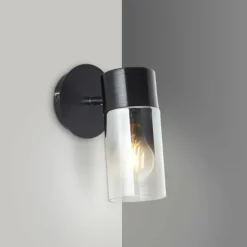 Applique murale Brilliant Alia Noir, 1 lumière