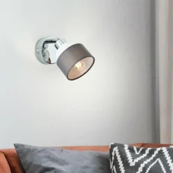 Applique murale Brilliant Naples Argenté, 1 lumière