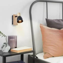 Applique murale Brilliant Daintree Écru, Noir, 1 lumière