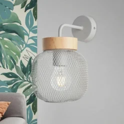 Applique murale Brilliant Giada Gris, 1 lumière