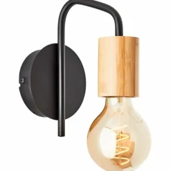 Applique murale Brilliant Elyna Écru, Noir, 1 lumière
