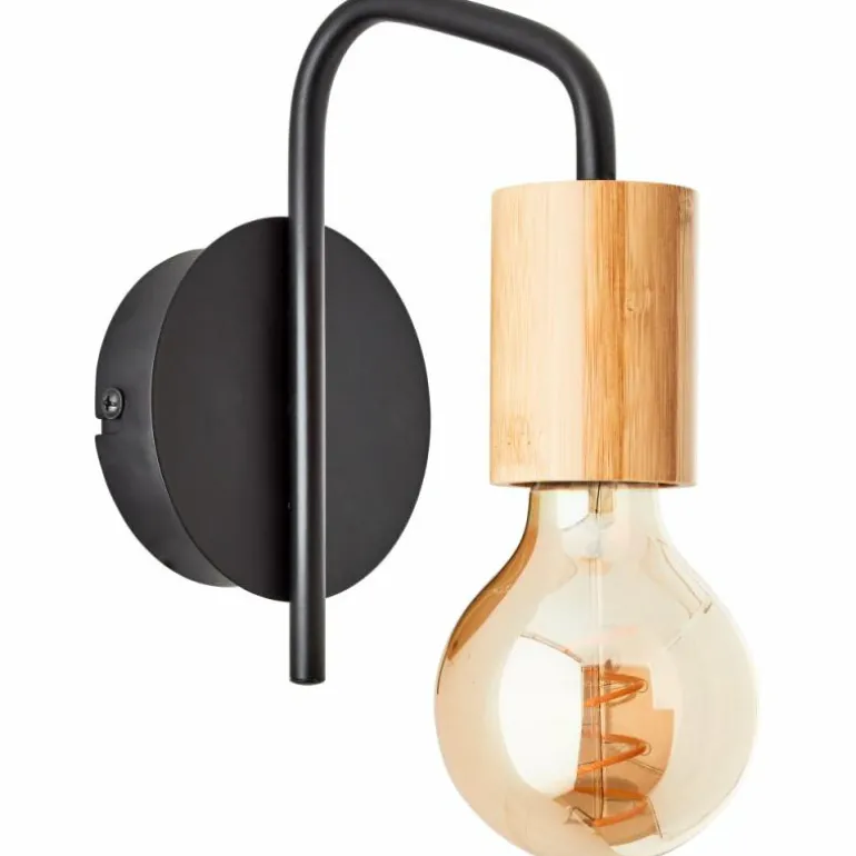 Applique murale Brilliant Elyna Écru, Noir, 1 lumière