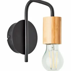 Applique murale Brilliant Elyna Écru, Noir, 1 lumière