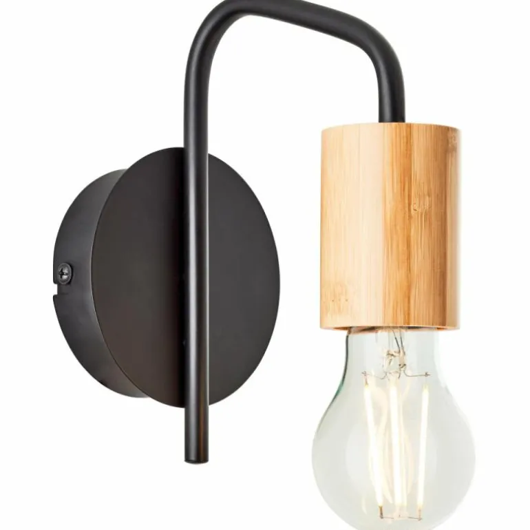 Applique murale Brilliant Elyna Écru, Noir, 1 lumière