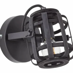 Applique murale Brilliant Woodrow Noir, 1 lumière