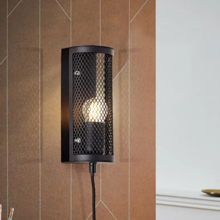 Applique murale Brilliant Maze Noir, 1 lumière