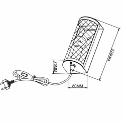 Applique murale Brilliant Maze Noir, 1 lumière