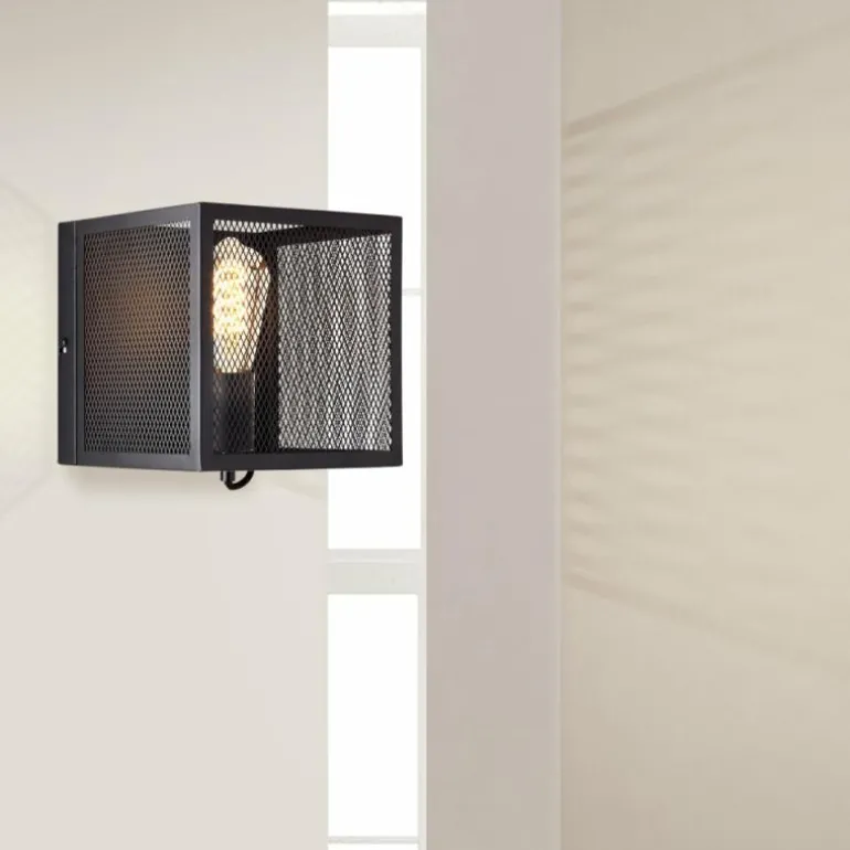 Applique murale Brilliant Maze Noir, 1 lumière