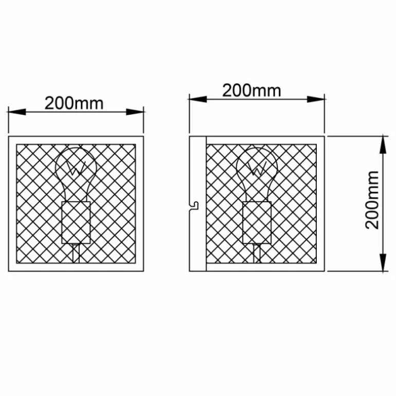 Applique murale Brilliant Maze Noir, 1 lumière