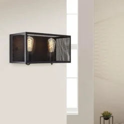 Applique murale Brilliant Maze Noir, 2 lumières