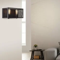 Applique murale Brilliant Maze Noir, 2 lumières