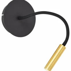 Applique murale Brilliant Jutta LED Noir, 1 lumière