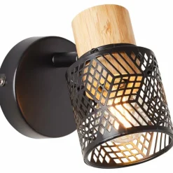 Applique murale Brilliant Santy Noir, 1 lumière