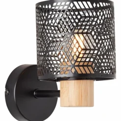 Applique murale Brilliant Santy Noir, 1 lumière