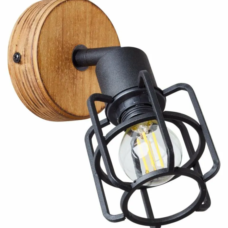 Applique murale Brilliant Gwen Bois foncé, 1 lumière