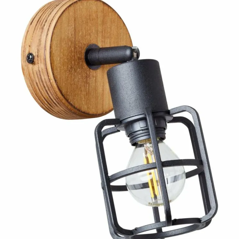 Applique murale Brilliant Gwen Bois foncé, 1 lumière