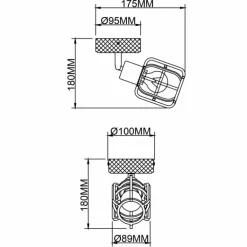 Applique murale Brilliant Gwen Bois foncé, 1 lumière