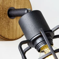 Applique murale Brilliant Gwen Bois foncé, 1 lumière