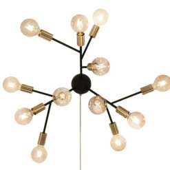 Applique murale By Rydens Hero Noir, 12 lumières