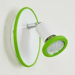 Applique murale Cabri LED Chrome, Vert, Blanc, 1 lumière