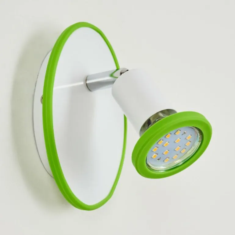 Applique murale Cabri LED Chrome, Vert, Blanc, 1 lumière