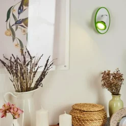 Applique murale Cabri LED Chrome, Vert, Blanc, 1 lumière