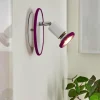 Applique murale Cabri LED Chrome, Lila, Blanc, 1 lumière