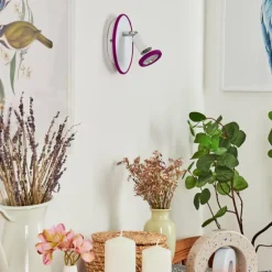 Applique murale Cabri LED Chrome, Lila, Blanc, 1 lumière