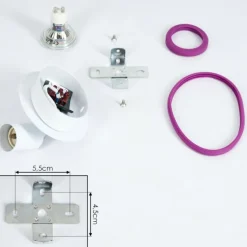 Applique murale Cabri LED Chrome, Lila, Blanc, 1 lumière