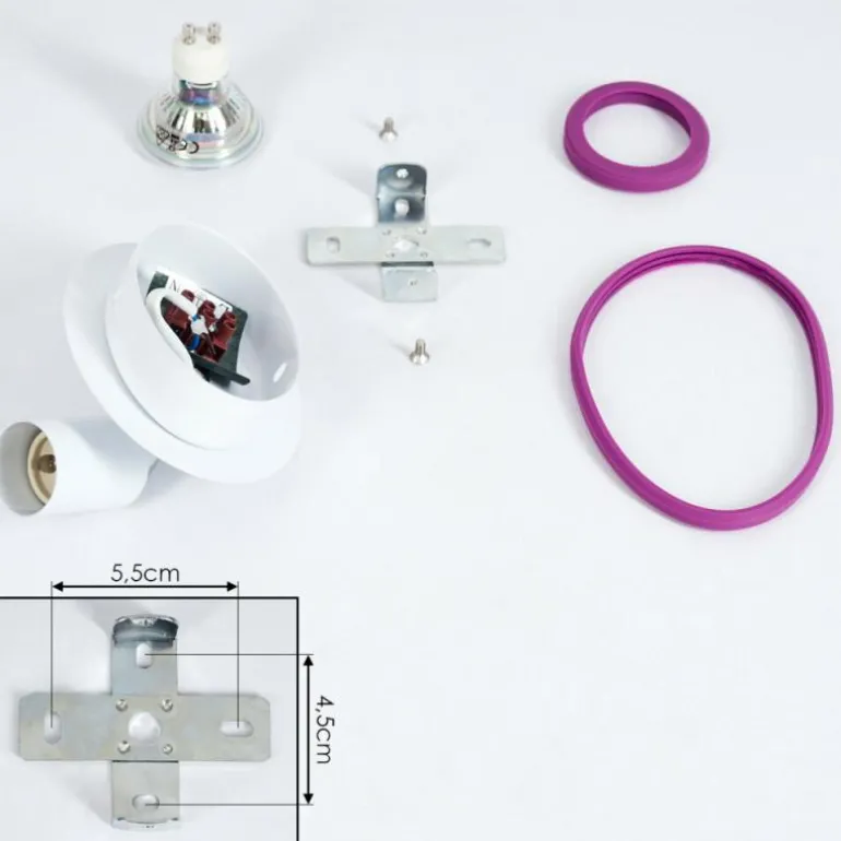 Applique murale Cabri LED Chrome, Lila, Blanc, 1 lumière