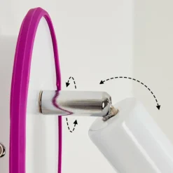 Applique murale Cabri LED Chrome, Lila, Blanc, 1 lumière