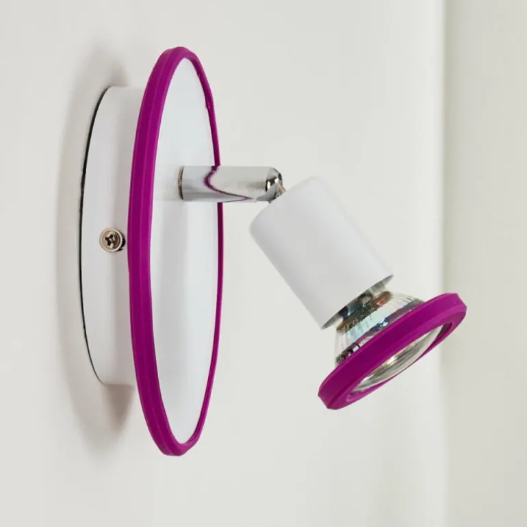 Applique murale Cabri LED Chrome, Lila, Blanc, 1 lumière