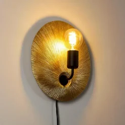 Applique murale Calcasieu Noir doré, 1 lumière