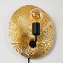 Applique murale Calcasieu Noir doré, 1 lumière